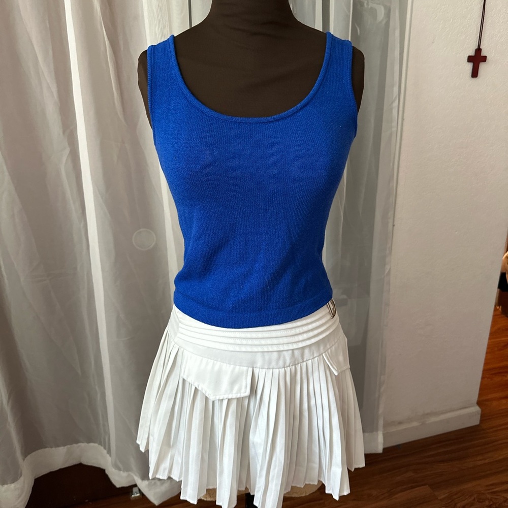 St. John White Cashmere Knit Tank Top Casual